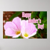 Roze papaver voor Moederdag Poster (Voorkant)