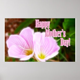 Roze papaver voor Moederdag Poster