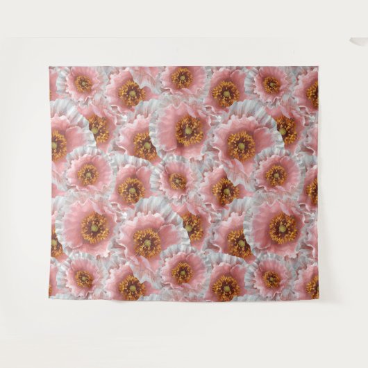 roze papaver wandkleed (Voorkant (horizontaal))