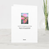 Roze papaver Wenskaart Kaart (Achterkant)