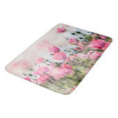 Roze papaverbloemen Waterverf Badmat (Gekanteld)