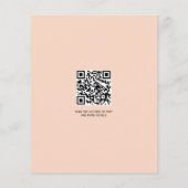 Roze papavers bloemenbudget QR huwelijksuitnodigin (Achterkant)
