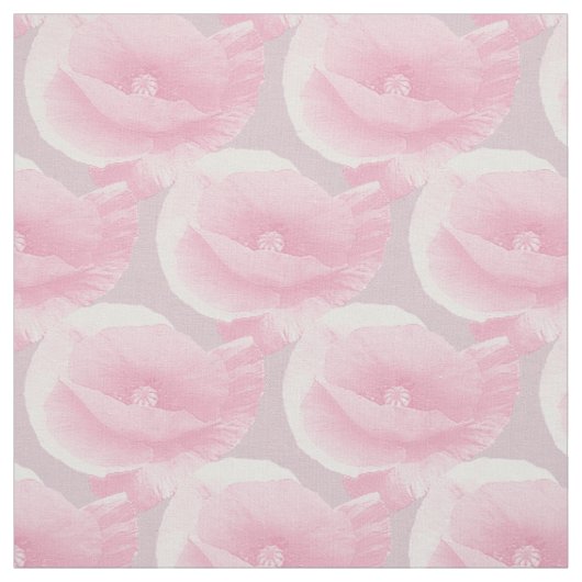 roze papavers. stof (Swatch)