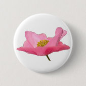 roze papavery ronde button 5,7 cm (Voorkant)