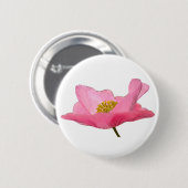 roze papavery ronde button 5,7 cm (Voorkant /achterkant)