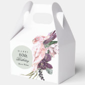 Roze papegaai Boho Tropische 60ste verjaardag Bedankdoosjes (Achterkant)
