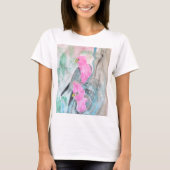 Roze papegaaien t-shirt (Voorkant)