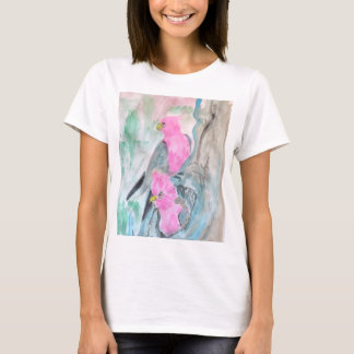 Roze papegaaien t-shirt