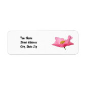  roze papegaaiige rand aan maat etiket (Voorkant)