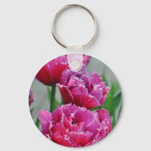 Roze papegaaiknollen sleutelhanger