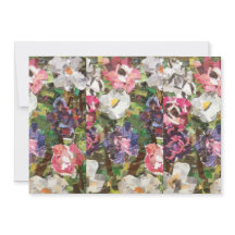 Roze Papier Bloem Collage Uitnodiging