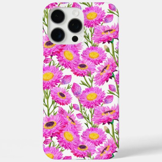 Roze Papier Daisies Bloemen Bloemen Case-Mate iPhone Case (Achterkant)