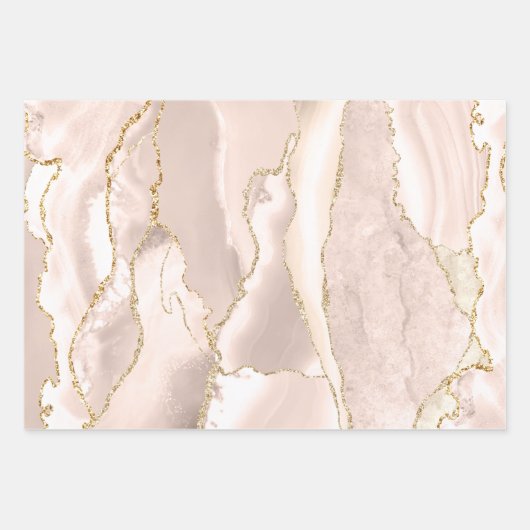 roze papier in bladen inpakpapier vel (Voorkant 2)