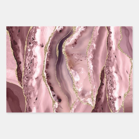 roze papier in bladen inpakpapier vel (Voorkant)