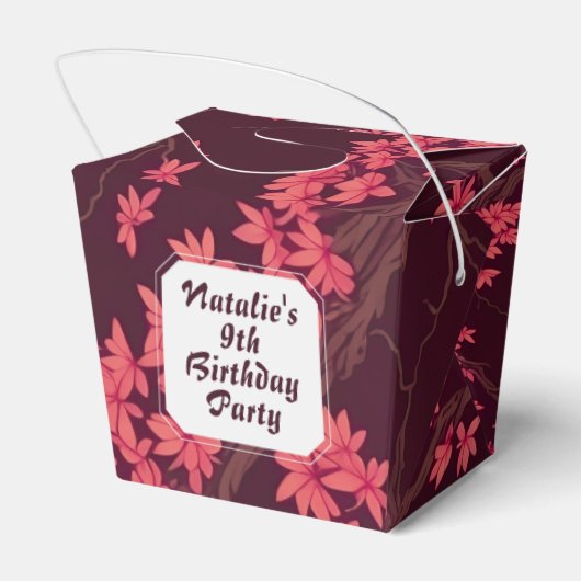 Roze Papier Kraan Origami Kersenbloesem Bedankdoosjes (Achterkant)