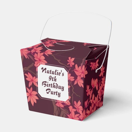 Roze Papier Kraan Origami Kersenbloesem Bedankdoosjes (Voorkant Zijde)