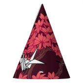 Roze Papier Kraan Origami Kersenbloesem Feesthoedjes (Links)