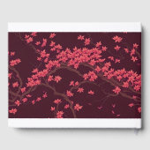 Roze Papier Kraan Origami Kersenbloesem Gastenboek (Achterkant)