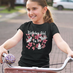 Roze Papier Kraan Origami Kersenbloesem kinderkled T-shirt