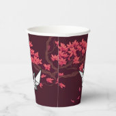 Roze Papier Kraan Origami Kersenbloesem Papieren Bekers (Rechts)