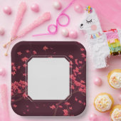 Roze Papier Kraan Origami Kersenbloesem Papieren Bordje (Feest)