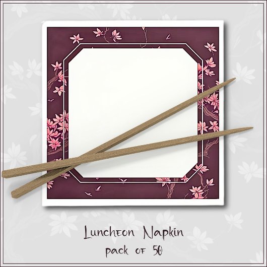 Roze Papier Kraan Origami Kersenbloesem Servet