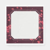 Roze Papier Kraan Origami Kersenbloesem Servet (Voorkant)