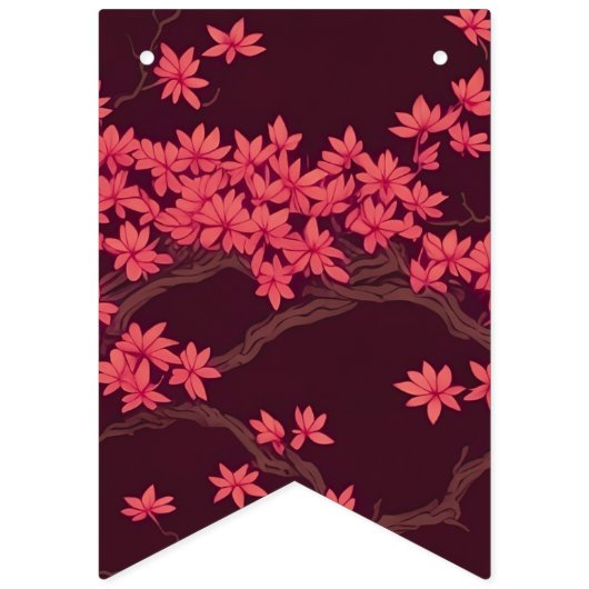 Roze Papier Kraan Origami Kersenbloesem Vlaggetjes (Eerste vlag)