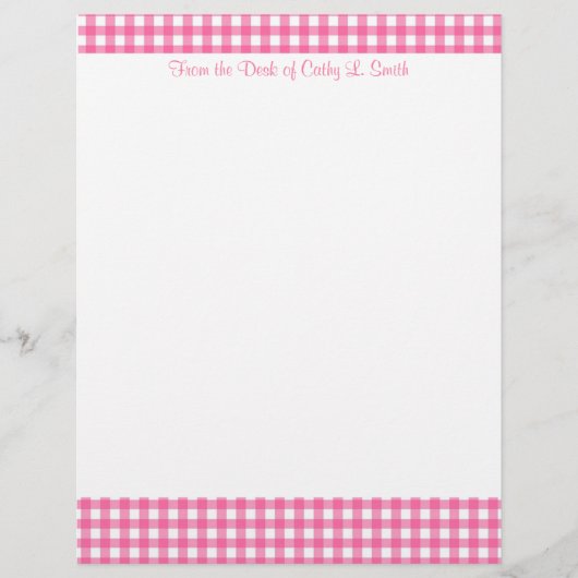 Roze papier met briefhoofd (Voorkant)
