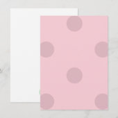 Roze papier met polka stippen kaart (Voorkant / Achterkant)