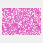 Roze papier ontwerp drie inpakpapier vel (Voorkant 2)