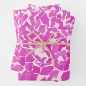 Roze papier ontwerp drie inpakpapier vel (In situ)