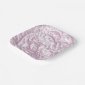 Roze papier Quilling Daisy Design Papieren Bordje (Gebogen)