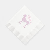 Roze papier uit poodle servet (Hoek)