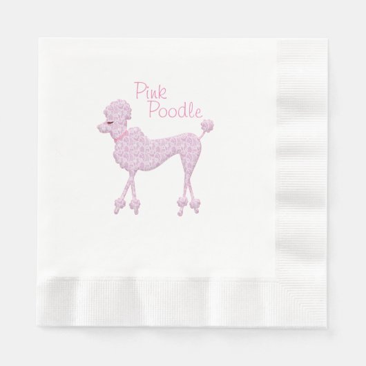 Roze papier uit poodle servet (Voorkant)