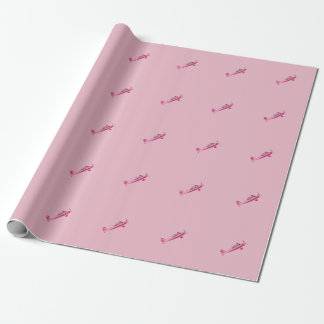 Roze papier voor het ompakken van vliegtuigen met 