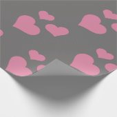 Roze papier voor het oppakken van harten (Hoek)