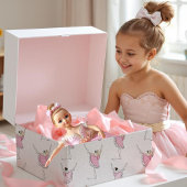 Roze papier voor het oprappen van Ballerina