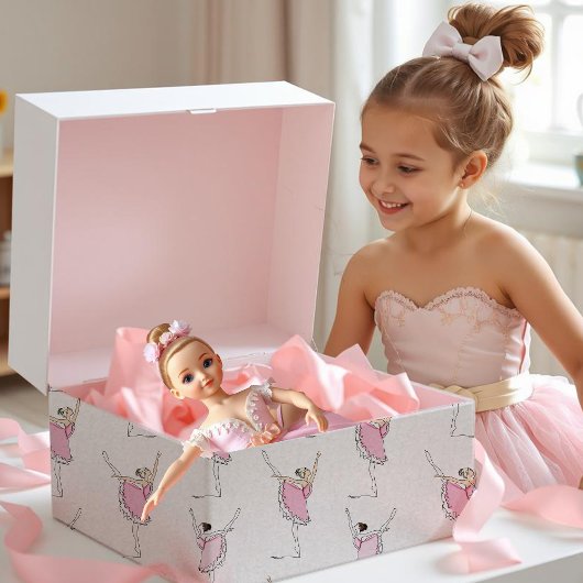 Roze papier voor het oprappen van Ballerina