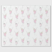 Roze papier voor het oprappen van Ballerina (Vlak)