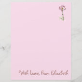 Roze papier voor het schilderen van de bloem (Voorkant)