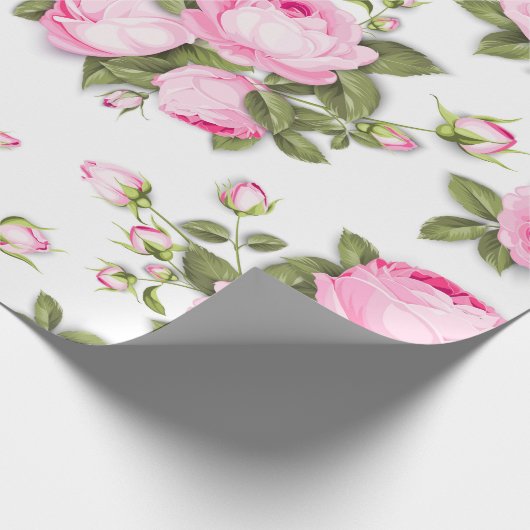  Roze papier voor het verpakken van Floral (Hoek)