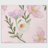 Roze papier voor het verpakken van Floral (Vlak)