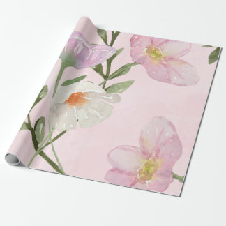 Roze papier voor het verpakken van Floral