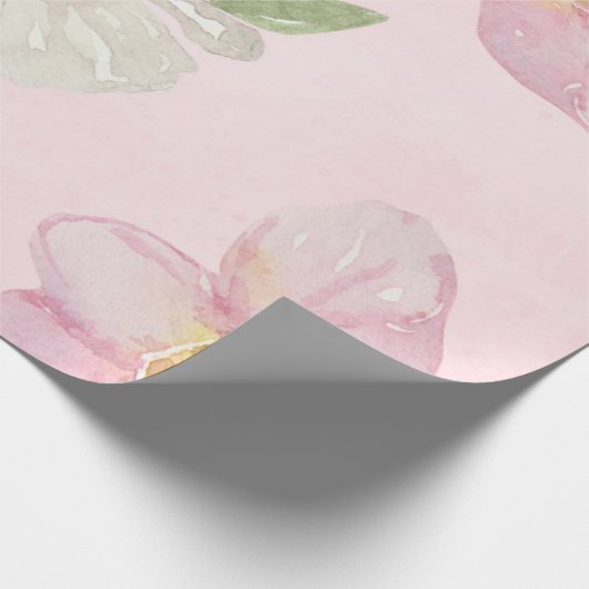 Roze papier voor het verpakken van Floral (Hoek)