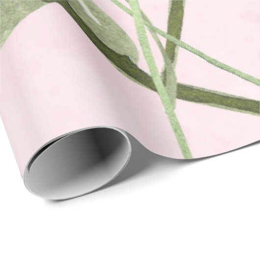 Roze papier voor het verpakken van Floral (Rol Hoek)