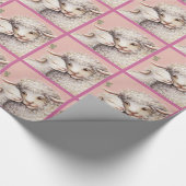 Roze papier voor kleine lampjes (Hoek)