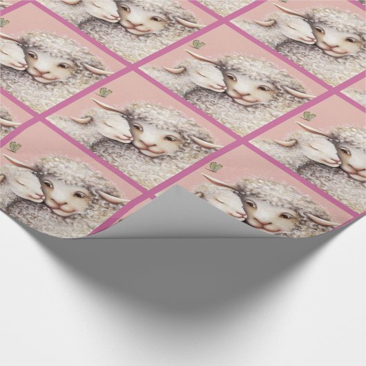 Roze papier voor kleine lampjes (Hoek)