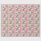 Roze papier voor kleine lampjes (Vlak)