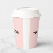 Roze papieren beker (Links)